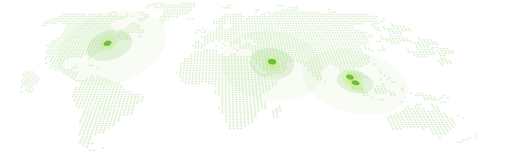 World map highlighting eVisas office locations in the United States, the UAE, Singapore, and Malaysia
